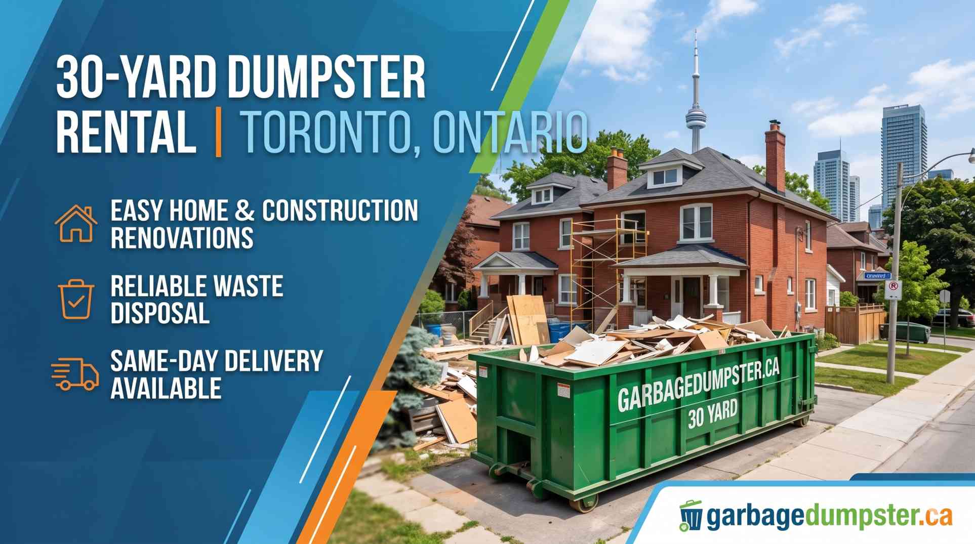 30-yard dumpster rental in Toronto