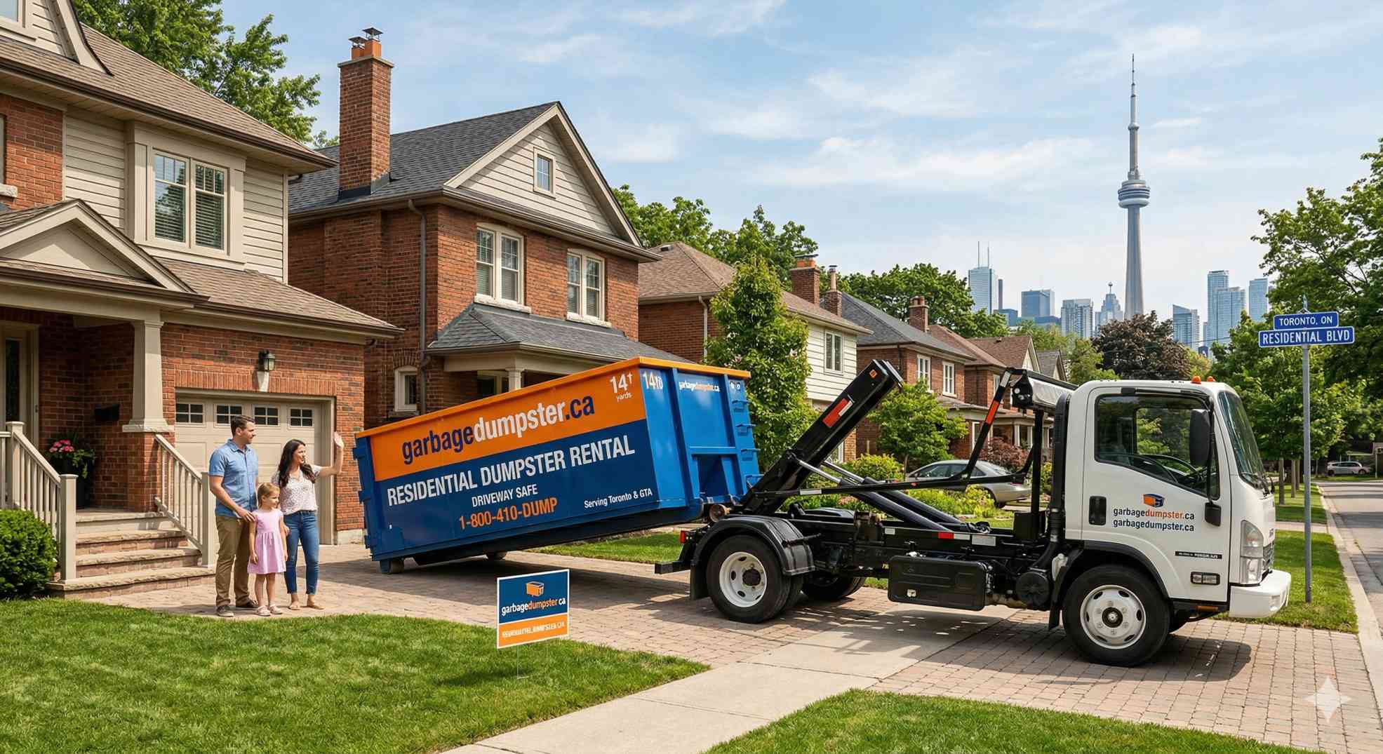 Residential dumpster rental in Toronto