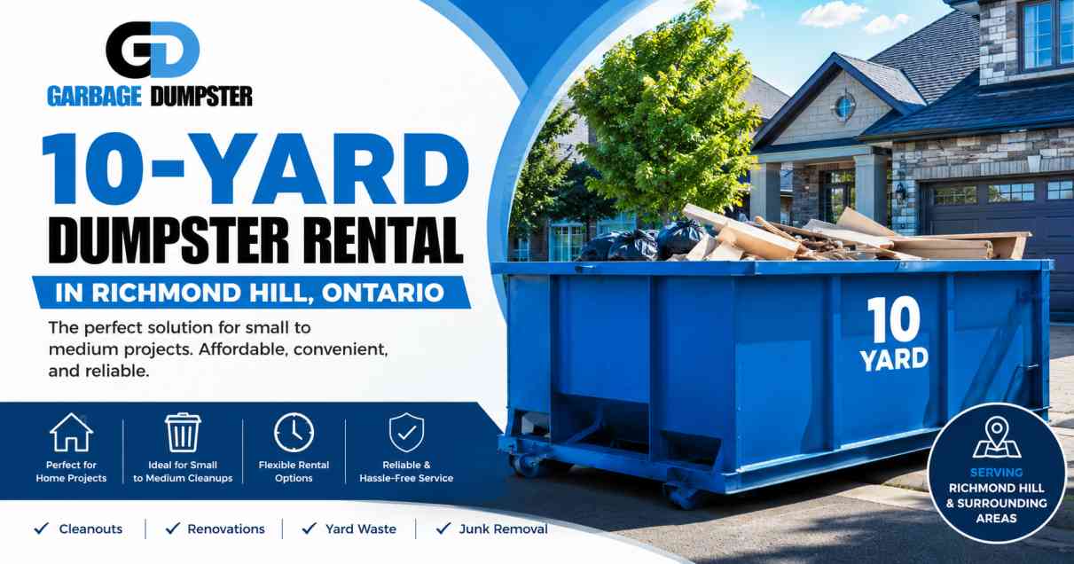 10-yard dumpster rental in Richmond Hill