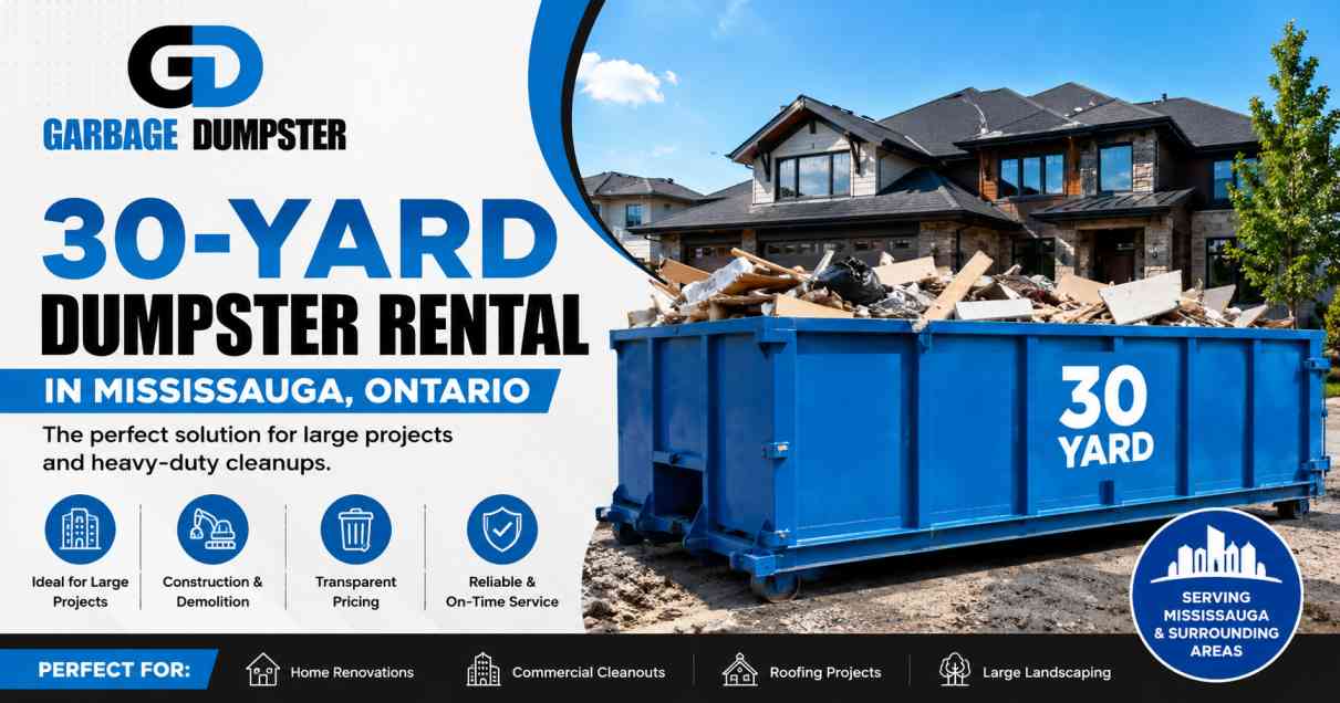 30-yard dumpster rental in Mississauga, Ontario